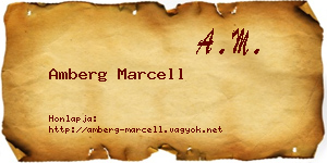 Amberg Marcell névjegykártya