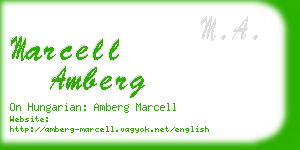 marcell amberg business card